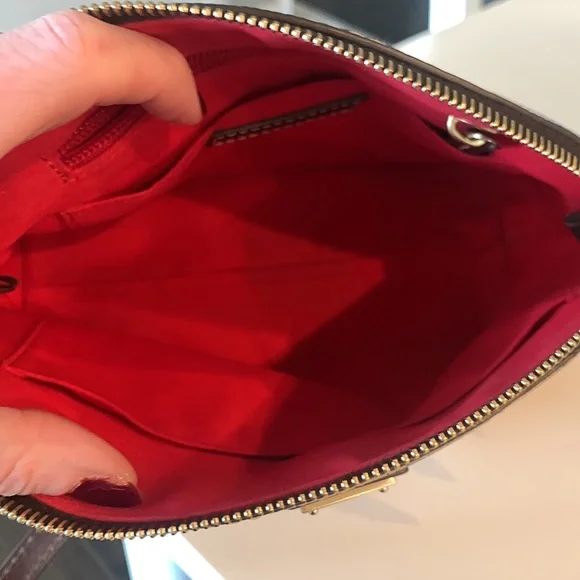 Dooney & Bourke Red Lizard-Embossed Crossbody Bag - Picture 8 of 15